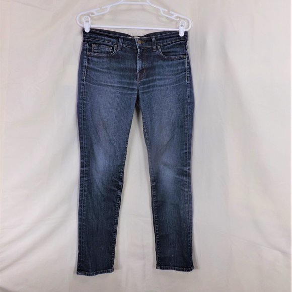 J Brand Denim - J Brand 5 Pocket Style Blue Denim Light Distress Med-Dark Wash Jeans Pants 27
